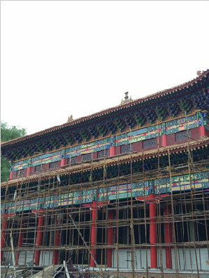 即将完工的大雄宝殿